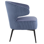 Современное мягкое кресло на металлических ножках Rakush Blue варинант исполнения - 5 | Loft Concept в Санкт-петербурге