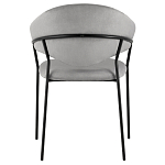 Серый стул с обивкой из искусственной замши Alexis варинант исполнения - 4 | Loft Concept в Санкт-петербурге