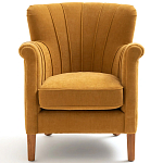 Кресло велюровое на ножках из массива ясеня Jessie Armchair варинант исполнения - 2 | Loft Concept в Санкт-петербурге