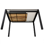 Стол обеденный раздвижной с прямоугольной столешницей на четырех черных ножках Blair варинант исполнения - 5 | Loft Concept в Санкт-петербурге