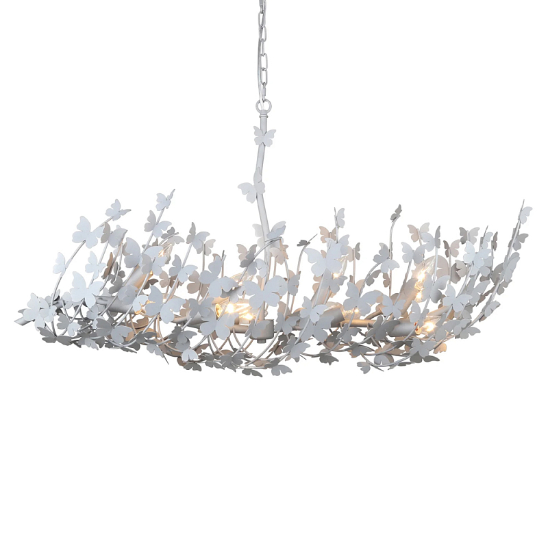 Люстра с абажуром оформленным в виде стаи бабочек Eternal Butterflies Золотой Серебряный в Санкт-петербурге | Loft Concept 