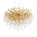 Люстра подвесная с прозрачными стеклянными подвесками в форме капель Диаметр 80 см Droplet Chandelier варинант исполнения - 14 | Loft Concept в Санкт-петербурге