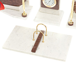 Настольный письменный набор из мрамора и лемезита с гербом и флагом России Marble Accessory варинант исполнения - 4 | Loft Concept в Санкт-петербурге