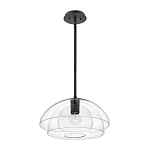 Подвесной светильник с прозрачным двойным стеклянным плафоном в форме купола и внутренней сферой Hinkley варинант исполнения - 2 | Loft Concept в Санкт-петербурге