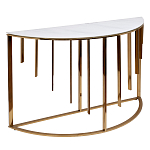 Консоль приставная полукруглая на основании золотого цвета Interior Accent варинант исполнения - 1 | Loft Concept в Санкт-петербурге