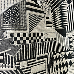 Мебельная ткань Шенилл черно-белый принт 280 см T3-44 варинант исполнения - 2 | Loft Concept в Санкт-петербурге