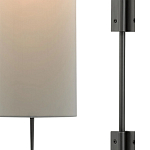 Бра чёрное с тканевым абажуром в форме цилиндра Rough Beauty варинант исполнения - 1 | Loft Concept в Санкт-петербурге