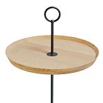 Pin журнальный столик с кольцом из натурального дуба и бетона варинант исполнения - 1 | Loft Concept в Санкт-петербурге