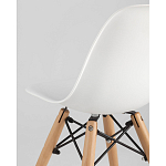 Пластиковый стул на ножках из массива бука Eames Small White варинант исполнения - 3 | Loft Concept в Санкт-петербурге