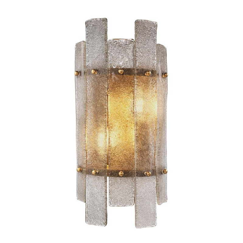 Бра Eichholtz Wall Lamp Caprera Латунь Античная полированная Прозрачный в Санкт-петербурге | Loft Concept 