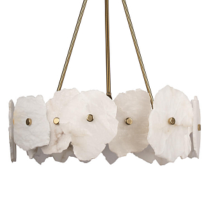 Люстра подвесная круглая с текстурированными мраморными элементами Marble square