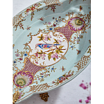 Блюдо овальное из голубого фарфора с ручками в виде бабочек и цветочным рисунком Blue Garden варинант исполнения - 8 | Loft Concept в Санкт-петербурге