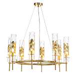 Люстра подвесная круглая с 8-ю цилиндрическими плафонами из стекла LIAISON варинант исполнения - 4 | Loft Concept в Санкт-петербурге