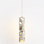 Подвесной светильник с цилиндрическим белым бетонным плафоном Terrazzo Light варинант исполнения - 1 | Loft Concept в Санкт-петербурге