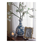 Ваза с мотивами цветущего сада с попугаями Blue Vase Inspired by Nature варинант исполнения - 7 | Loft Concept в Санкт-петербурге