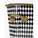 Фарфоровое кашпо Black and white square варинант исполнения - 5 | Loft Concept в Санкт-петербурге