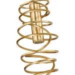 Подвесной светильник светодиодный из металла со спиральным декоративным элементом золотой Metal Spiral варинант исполнения - 3 | Loft Concept в Санкт-петербурге