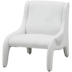 Дизайнерское кресло белое в мягкой велюровой обивке Granger Armchair White варинант исполнения - 1 | Loft Concept в Санкт-петербурге