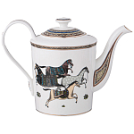 Чайный сервиз из фарфора с изображением лошадей на 6 персон 15 предметов Porcelain Horse Set  варинант исполнения - 2 | Loft Concept в Санкт-петербурге