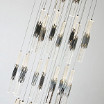 Люстра с прямоугольными плафонами из хрусталя Esme Rectangular Crystal Chrome Chandelier варинант исполнения - 2 | Loft Concept в Санкт-петербурге