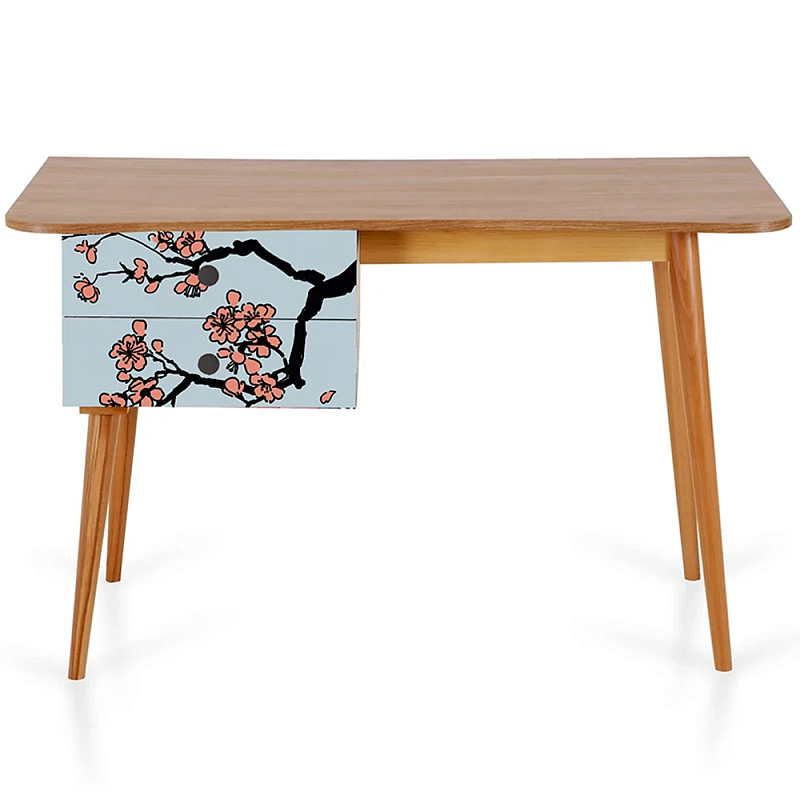 Письменный стол с принтом на ящиках Elise Desk Древесина Мульти Письменный стол с принтом на ящиках Elise Desk Древесина Мульти в Санкт-петербурге | Loft Concept