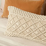 Чехол на подушку с макраме бежевого цвета Macrame варинант исполнения - 5 | Loft Concept в Санкт-петербурге