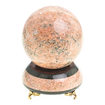 Часы настольные в виде шара из натурального камня Ball Stone Clock варинант исполнения - 3 | Loft Concept в Санкт-петербурге