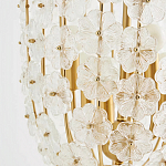 Подвесной светильник декорированный цветами из стекла Lightness of Flowers варинант исполнения - 2 | Loft Concept в Санкт-петербурге