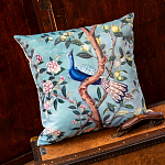 Подушка декоративная с изображением птицы в саду Chinoiserie Bird in the Garden Cushion варинант исполнения - 2 | Loft Concept в Санкт-петербурге