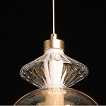 Подвесной светильник с вертикальной композицией из прозрачных и янтарных стеклянных шаров и ромбов Gabriel Scott Luna варинант исполнения - 19 | Loft Concept в Санкт-петербурге