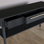 Дизайнерская Консоль с полкой и ящиком Primo Черный дуб варинант исполнения - 6 | Loft Concept в Санкт-петербурге