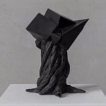 Скульптура «Окаменелый рост», Черный объект варинант исполнения - 2 | Loft Concept в Санкт-петербурге