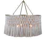 Люстра круглая плетеная с бахромой Wicker Tassel Chandelier варинант исполнения - 1 | Loft Concept в Санкт-петербурге