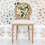 Стул бежевый из натурального бука с изображением птицы в саду Blooming Colored Birds варинант исполнения - 3 | Loft Concept в Санкт-петербурге