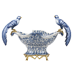 Фарфоровая чаша с птицами Blue and White варинант исполнения - 1 | Loft Concept в Санкт-петербурге