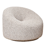 Кресло вращающееся круглой формы из серого шенилла Favorite Vacation Place варинант исполнения - 4 | Loft Concept в Санкт-петербурге