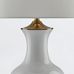 Настольная лампа белого цвета с фарфоровым основанием и латунными акцентами и тканевым абажуром Currey & Company варинант исполнения - 3 | Loft Concept в Санкт-петербурге