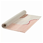 Ковер из хлопка с абстрактным принтом бежевого цвета Elysian Flow Blush варинант исполнения - 2 | Loft Concept в Санкт-петербурге