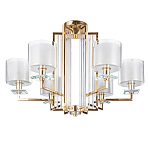 Люстра с 6-ю цилиндрическими плафонами из стекла Laurent варинант исполнения - 1 | Loft Concept в Санкт-петербурге