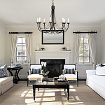 Люстра черного цвета ручной работы с канделябрами и переплетенной проволочной драпировкой Elstead Lighting варинант исполнения - 6 | Loft Concept в Санкт-петербурге