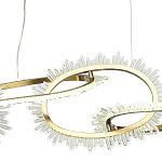 Люстра подвесная с 5-ю асимметричными кольцами и декоративными элементами в виде кристаллов Ring Horizontal варинант исполнения - 2 | Loft Concept в Санкт-петербурге