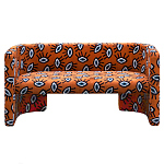 Акцентный Двухместный Диван Leela Оранжевый Орнамент варинант исполнения - 3 | Loft Concept в Санкт-петербурге