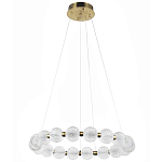 Светодиодная кольцевая люстра с круглыми плафонами Crystal Globule Chandelier варинант исполнения - 2 | Loft Concept в Санкт-петербурге