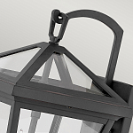 Настенный фонарь черного цвета с прозрачным стеклянным плафоном трапециевидной формы Hinkley варинант исполнения - 8 | Loft Concept в Санкт-петербурге