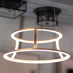 Люстра золотого цвета с 2-мя светодиодными кольцами Eurofase варинант исполнения - 8 | Loft Concept в Санкт-петербурге