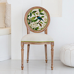 Стул бежевый из натурального бука с изображением птиц и цветов Blooming White Magnolias варинант исполнения - 3 | Loft Concept в Санкт-петербурге