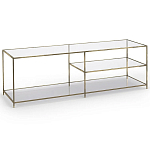 ТВ-тумба из стекла и металла Tingey Metal Glass TV Stand варинант исполнения - 2 | Loft Concept в Санкт-петербурге