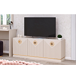 ТВ-тумба с 3-мя фактурными дверцами Satin Furniture варинант исполнения - 3 | Loft Concept в Санкт-петербурге