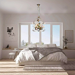 Люстра в виде клетки с цветами Flower Cell варинант исполнения - 4 | Loft Concept в Санкт-петербурге