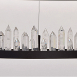 Люстра с двумя кольцами черного цвета с хрустальными элементами QUARTZ CRYSTAL варинант исполнения - 6 | Loft Concept в Санкт-петербурге